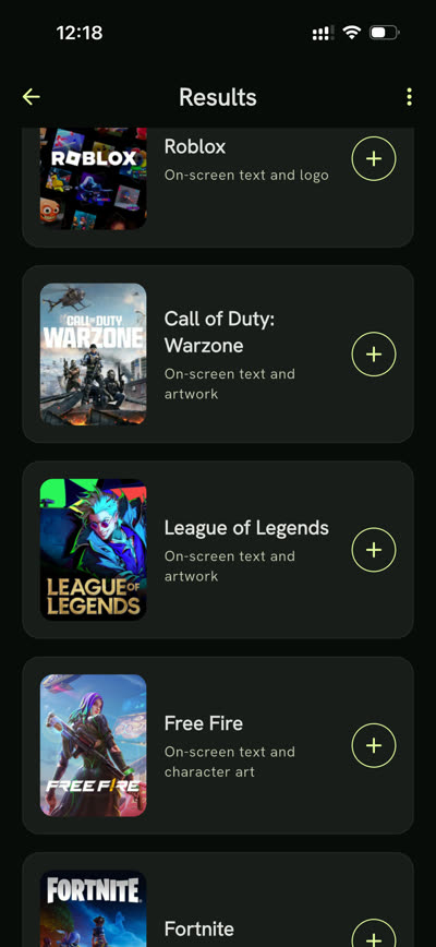 Games found